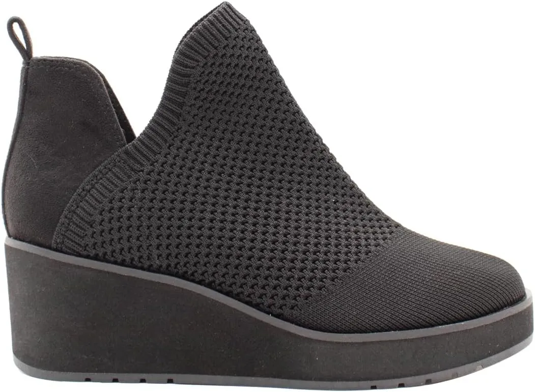 VOLATILE Womens Albright Round Toe Pull On Casual Boots - Black