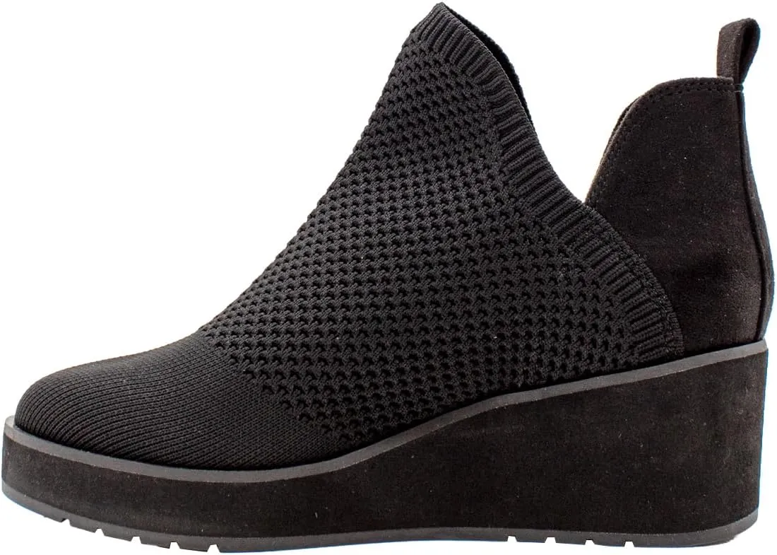 VOLATILE Womens Albright Round Toe Pull On Casual Boots - Black
