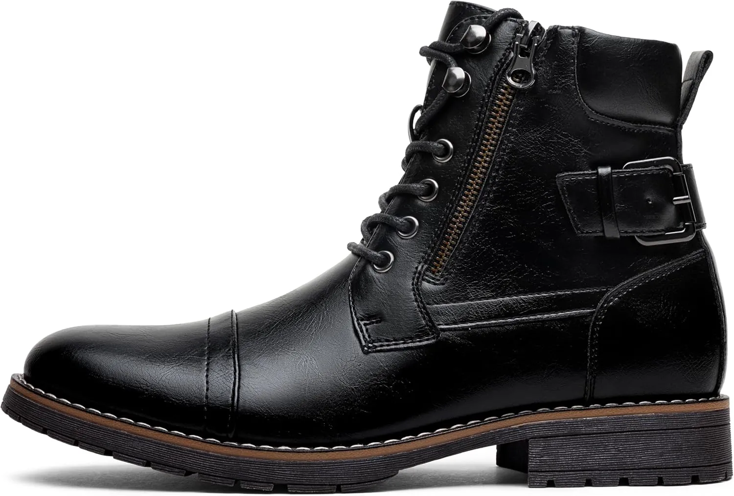 Vostey Men's Boots Boots for Men Casual Boots Motorcycle Combat Ankle Dress Boots Mens