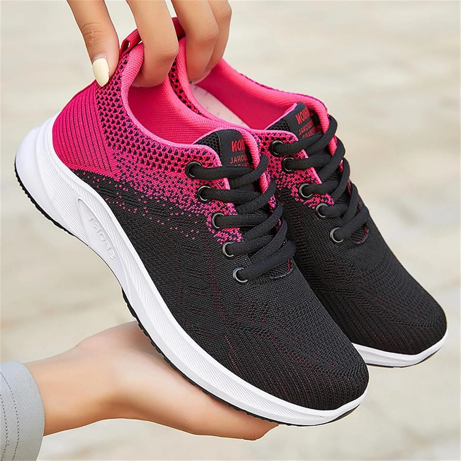Walking Sneakers for Women Wide Width Road Running Extra Sneakers Arch Support Gym Lightweight Breathable Shoes