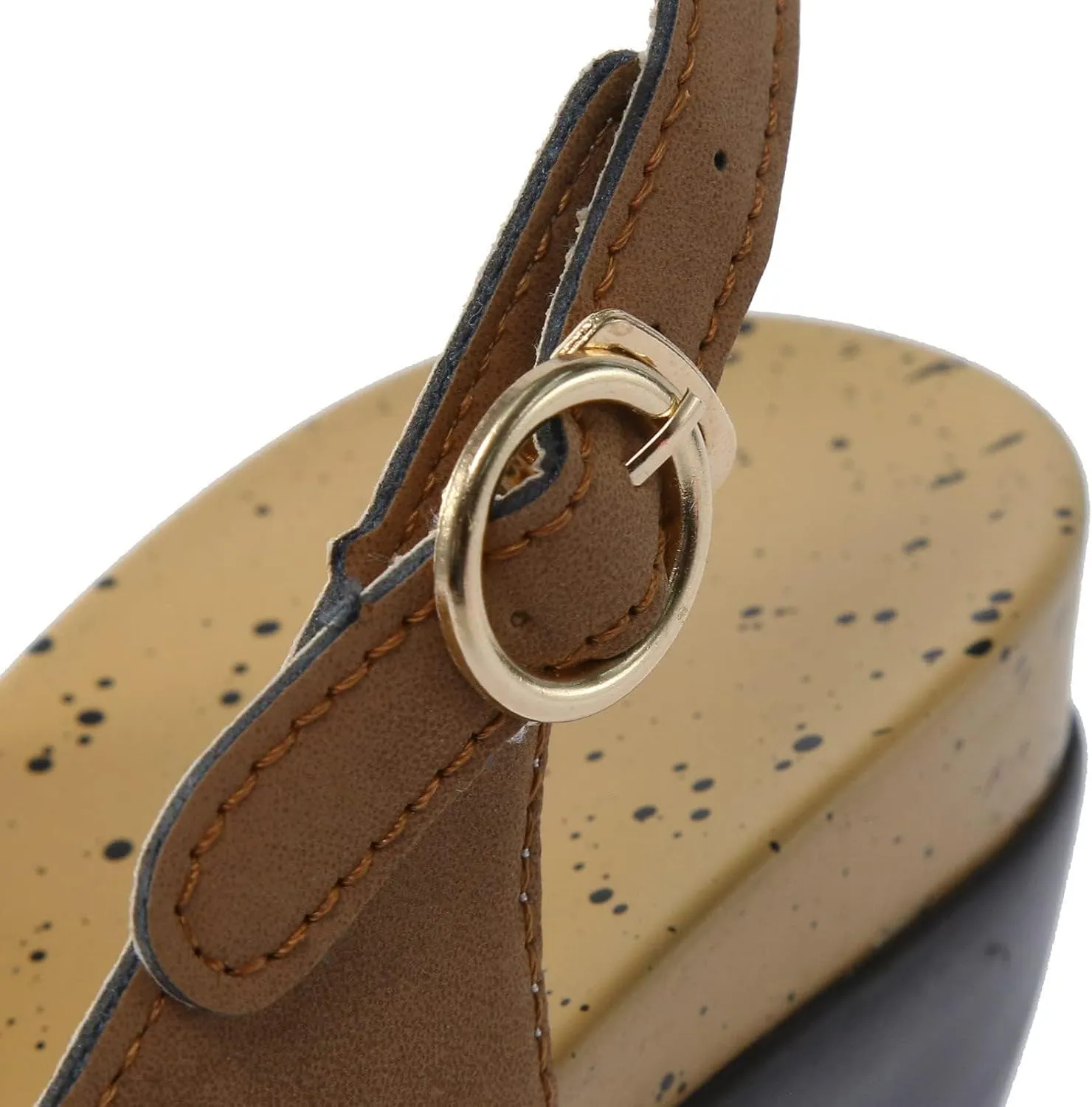 Wedge Peep Toe Casual Summer Sandals,Comfy Breathable Sandals,Chunky Heel Sandals for Women 2025,Women's Open Toe Buckle Ankle Strap Platform Wedge Sandals,Orthopedic Arch Support Platform Sandals