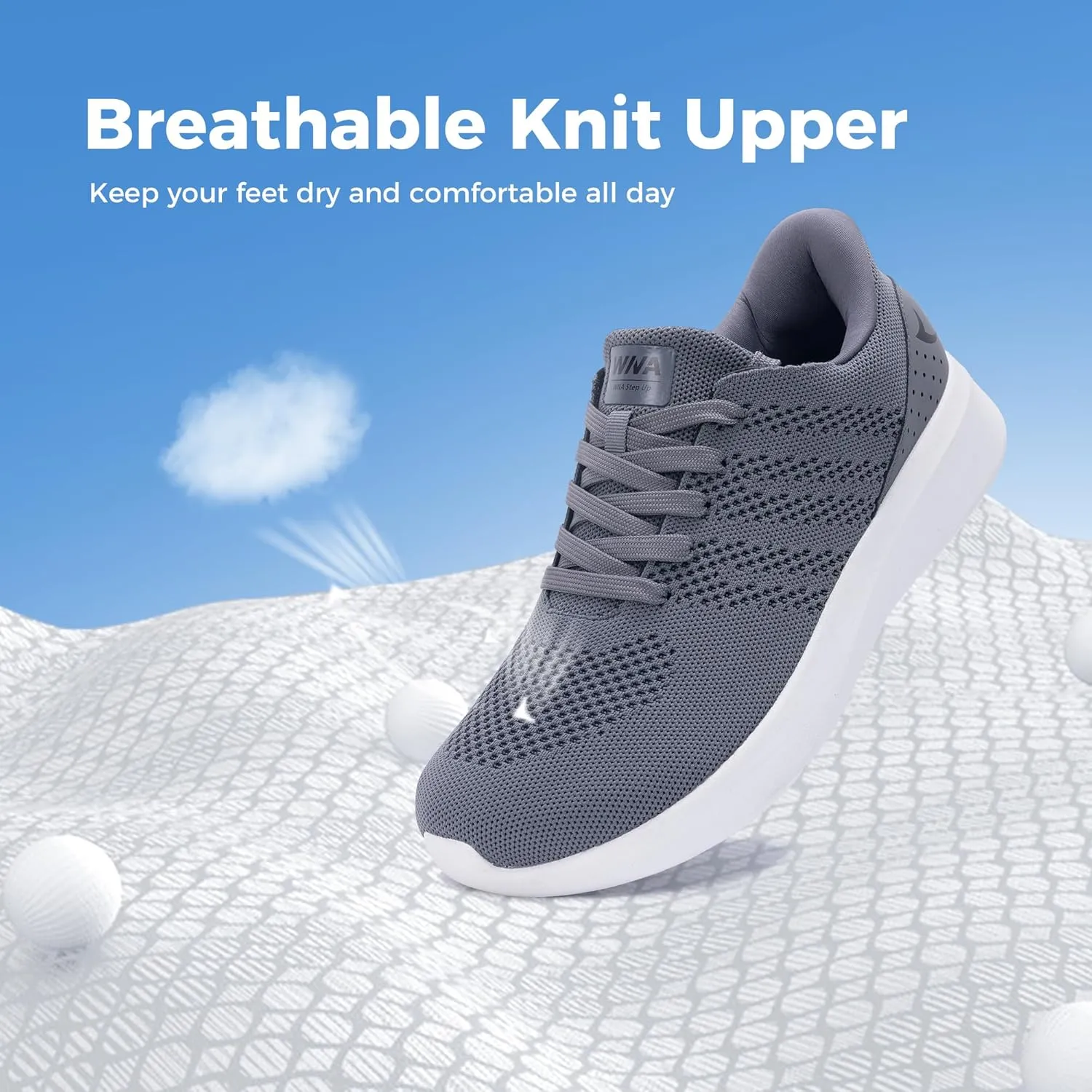 Wide Toe Box Shoes for Men Tennis Walking Sneakers with Arch Support Zero Drop Minimalist Design US 8-12