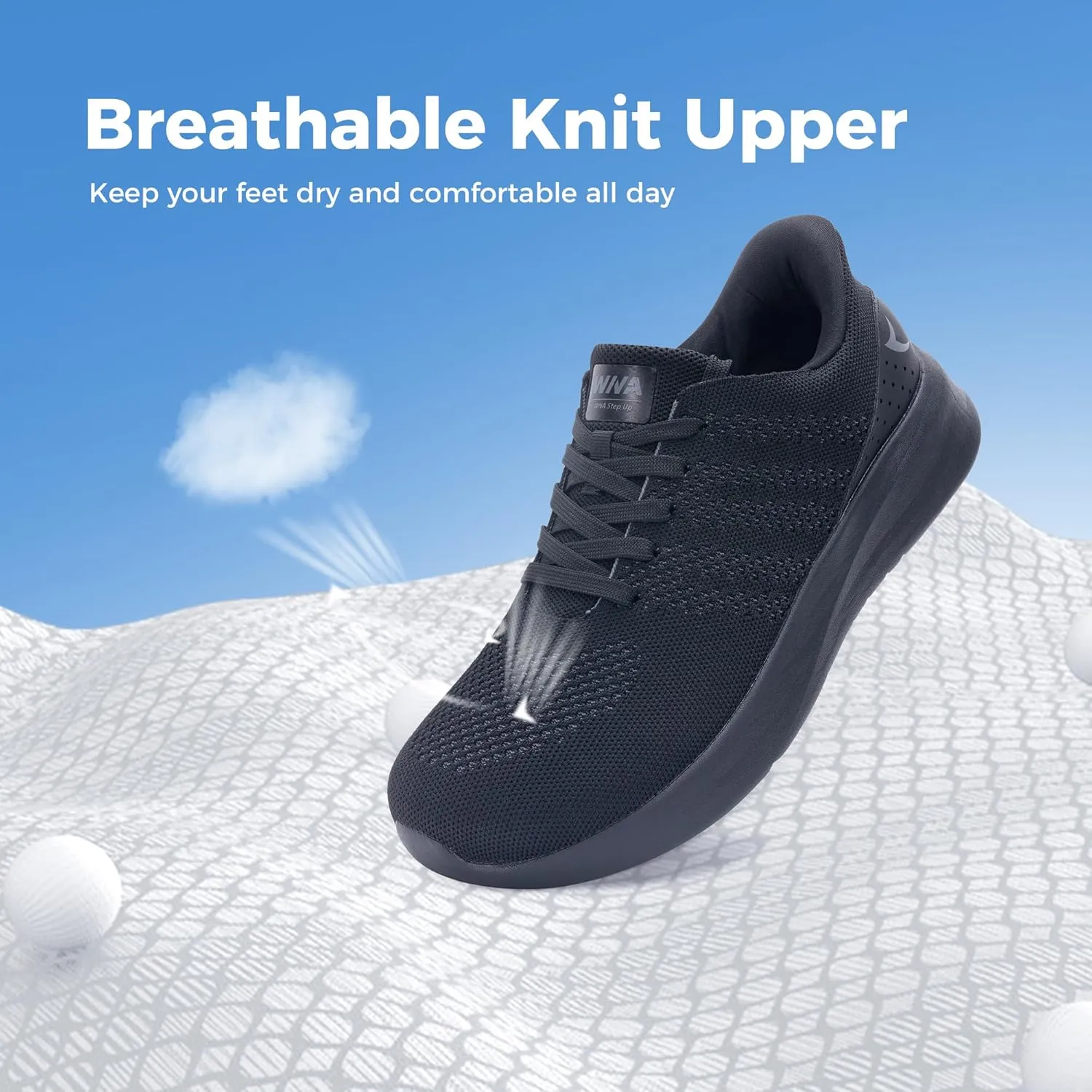 Wide Toe Box Shoes for Men Tennis Walking Sneakers with Arch Support Zero Drop Minimalist Design US 8-12