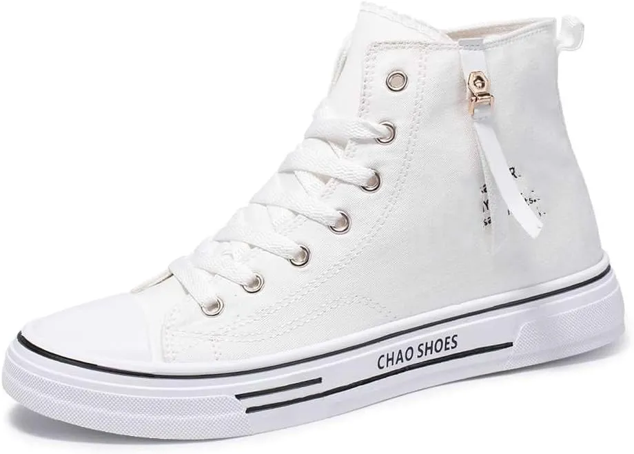 WILTENA Men's Fashion High Top Street Canvas Sneakers Boy's Casual Outdoor Youth Shoes