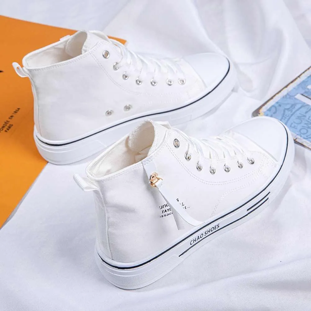 WILTENA Men's Fashion High Top Street Canvas Sneakers Boy's Casual Outdoor Youth Shoes