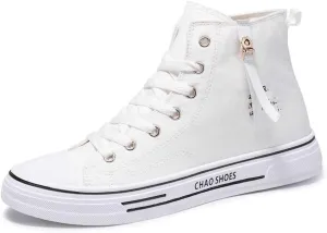 WILTENA Men's Fashion High Top Street Canvas Sneakers Boy's Casual Outdoor Youth Shoes