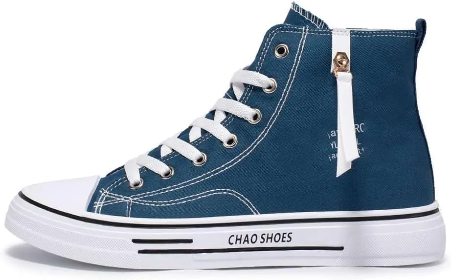 WILTENA Men's Fashion High Top Street Canvas Sneakers Boy's Casual Outdoor Youth Shoes