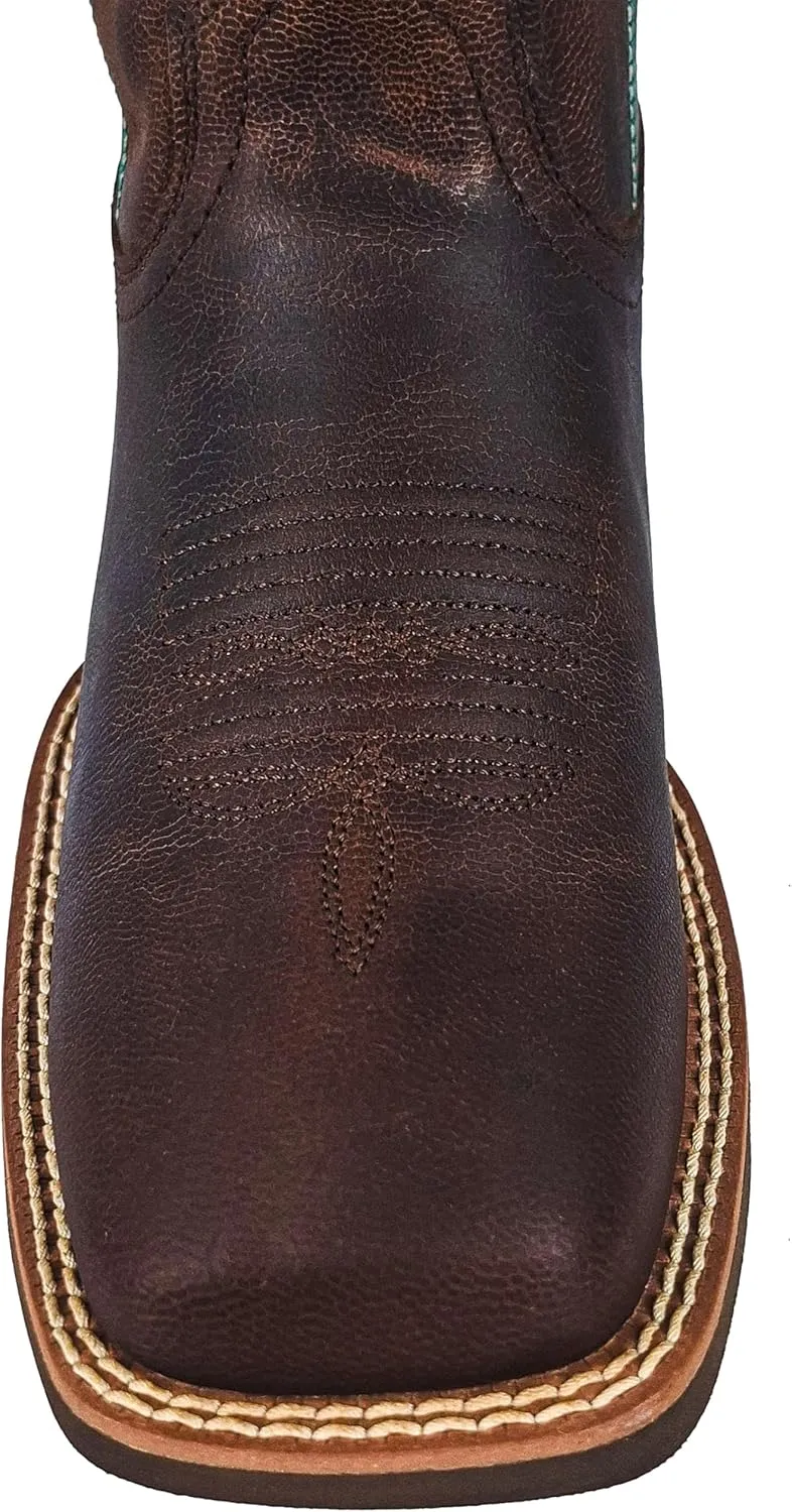 Women Western Boots Hand Painted, Square Toe, Full Grain Cowhide, 4-Layer Composite Sole(PLT203603)