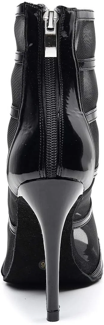 Women's Ballroom Dance Shoes with Straps Modern Dance Shoes high Heel 10cm 4 inch Suede Bottom Dance Boots