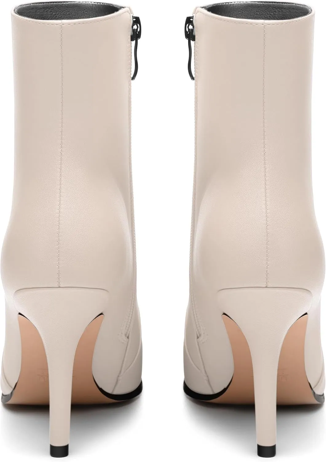 Womens Boots Ankle High Stiletto Heel Pointed Toe Side Zipper Solid Matte Bootie Ankle Fashion Short Bootites for Daily Office Party