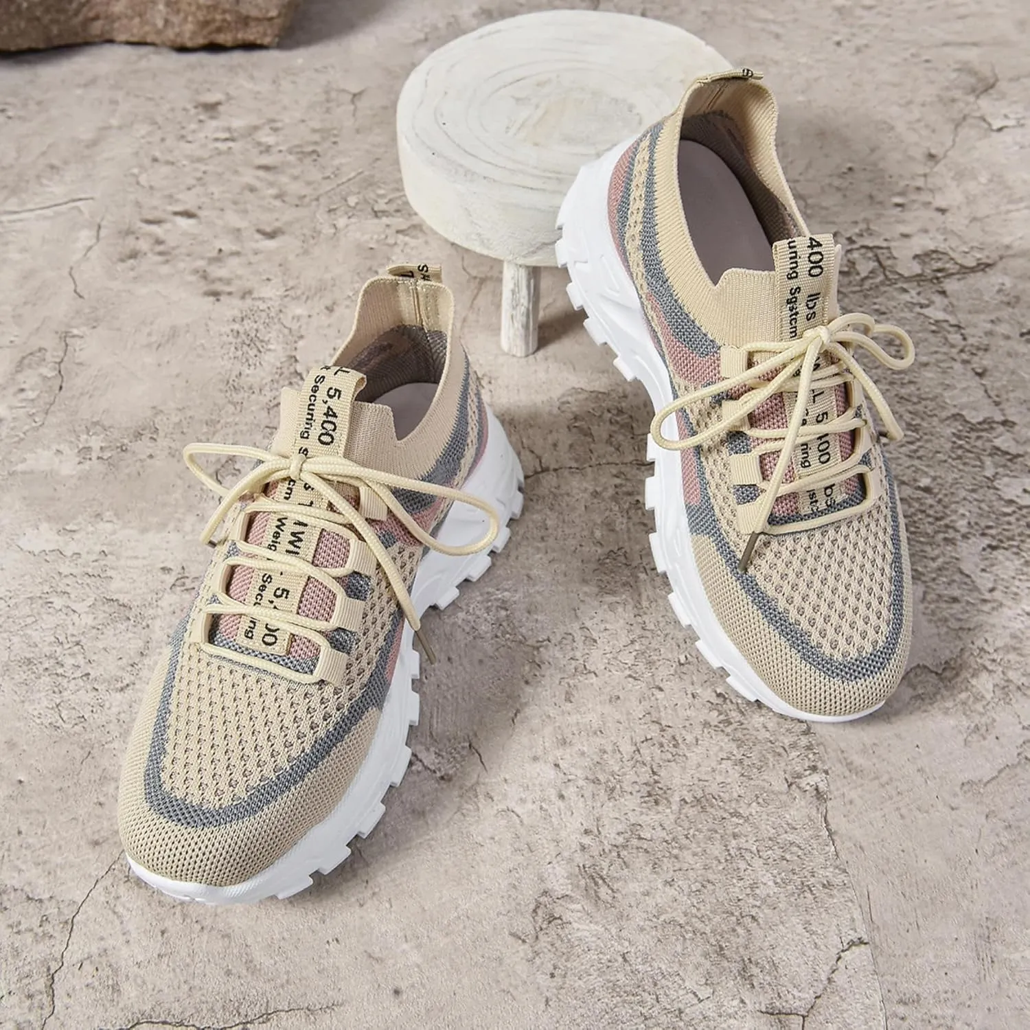 Women’s Casual Sneakers Slip-Resistant Lightweight Breathable Shoes for Walking, Gym, Travel | Flexible Sock Design with Abrasion-Resistant Sole