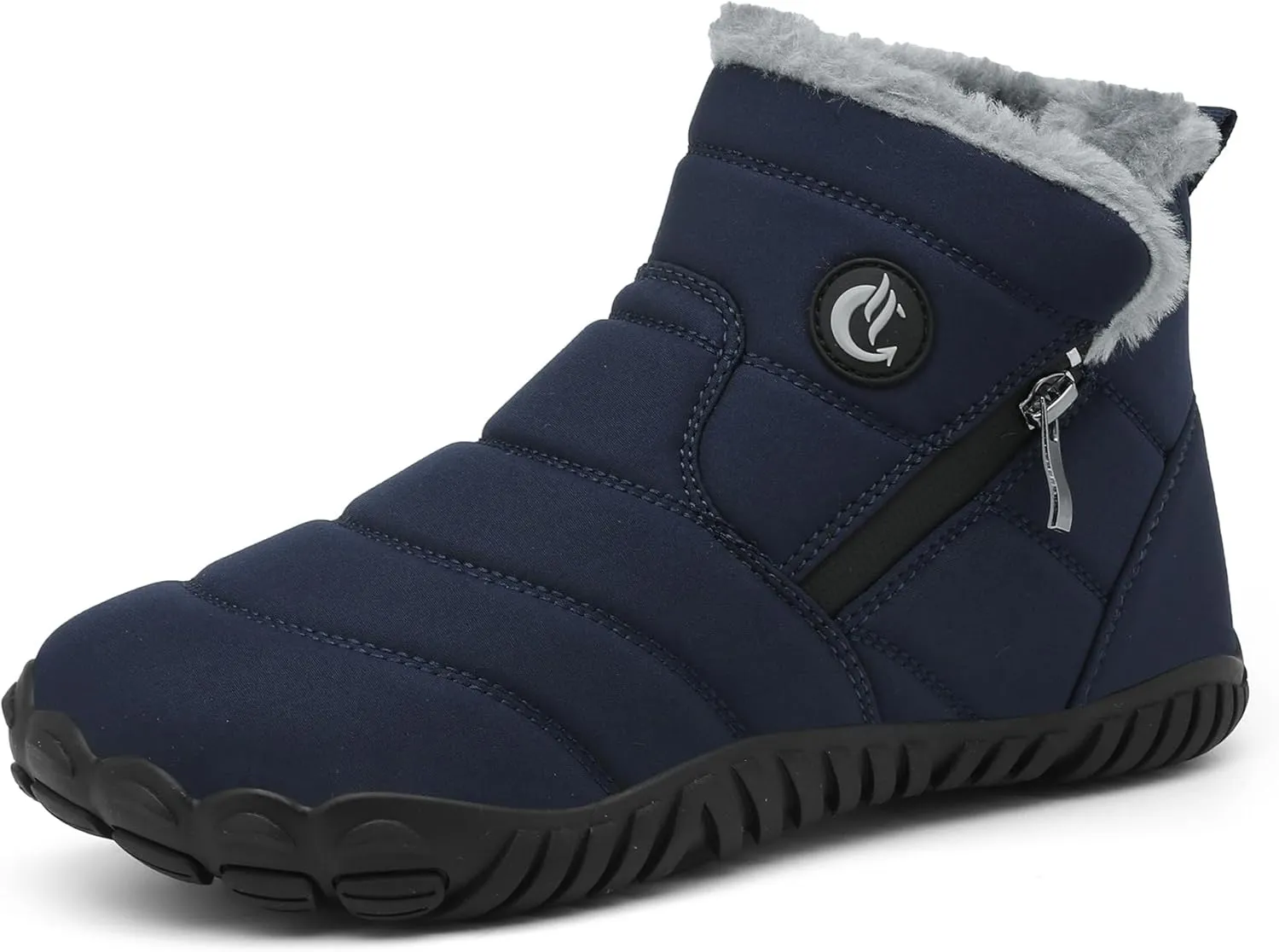 Womens Fur Lined Snow Boots Ladies Warm Winter Boots Non Slip Outdoor Boot Fashion Zip Booties