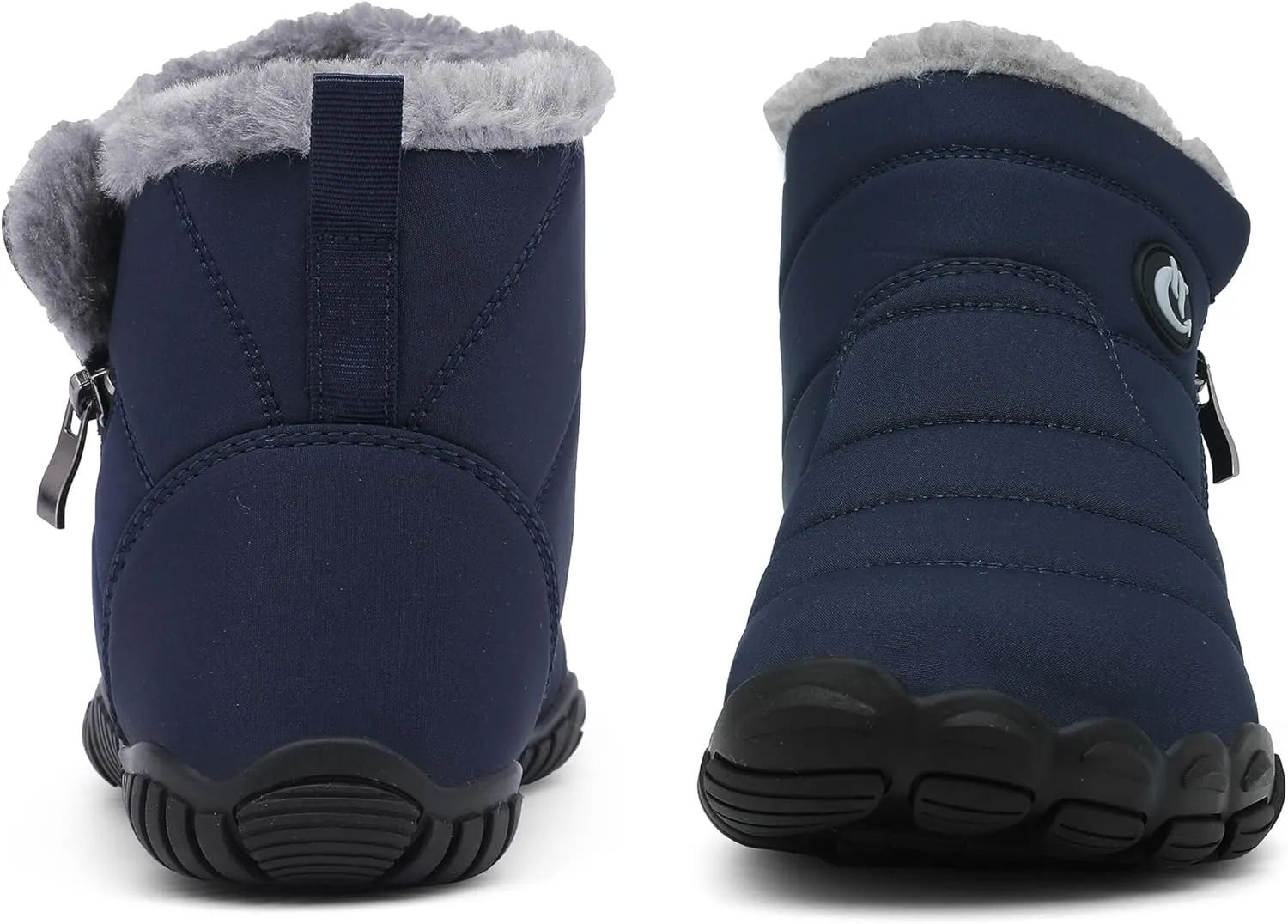 Womens Fur Lined Snow Boots Ladies Warm Winter Boots Non Slip Outdoor Boot Fashion Zip Booties