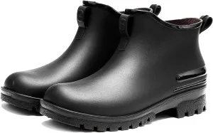 Women's Garden Shoes，Women's rain boots waterproof anti-slipping rainboots for ladies comfortable insoles stylish light ankle rain shoe
