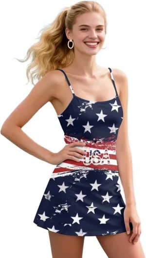 Womens Golf Dress with Tummy Control Athletic Dress with Shorts 2 Piece Golf Outfits