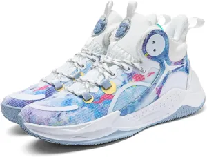 Womens High Top Fashion Graffiti Basketball Shoes Fashion Breathable Non-Slip Sneakers Comfortable Outdoor Running Training Sport Shoes