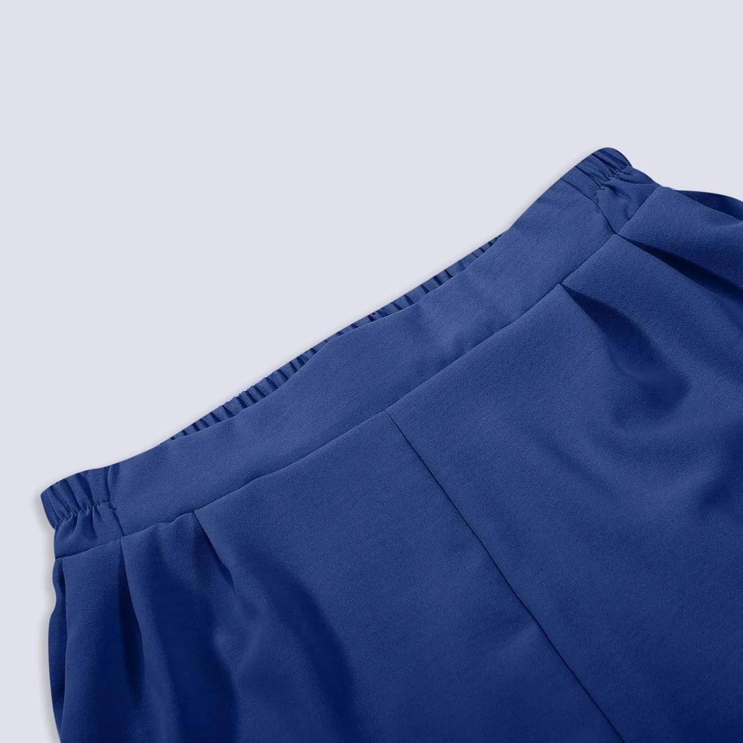 Women's High-Waisted Wide-Leg Pants Various Occasion Casual Trouser Stretchy Waist Office Regular Elegant Lounge Pant
