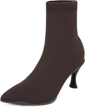 Women‘s Minimalist Pointed Toe Ankle Boots (Coffee, Adult, Women, 11, Numeric, US Footwear Size System, Medium)
