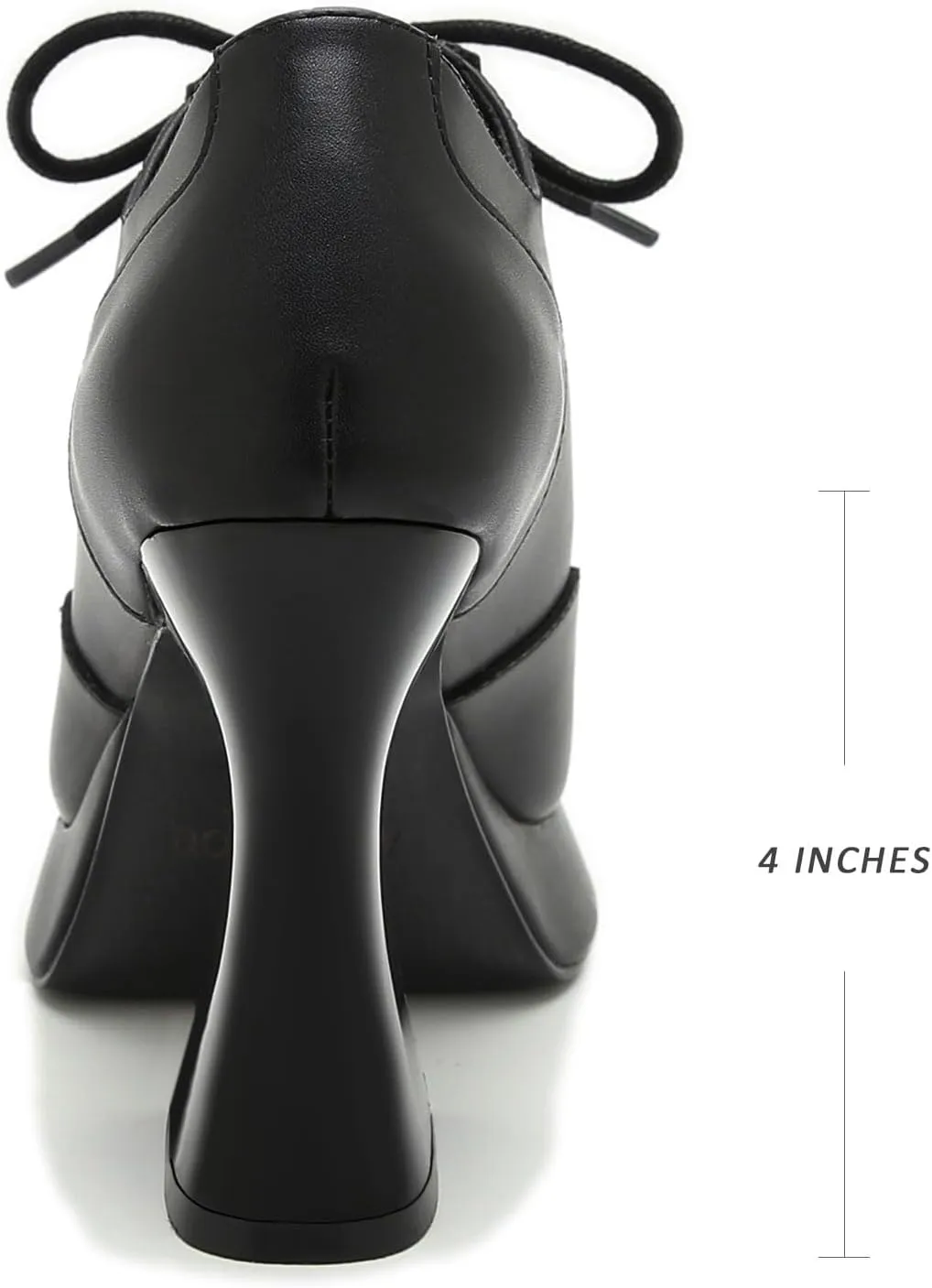 Women's Platform Pumps Patent Leather Chunky Heels Square Toe High Heel Booties Platform Boots for Women Dress Shoes