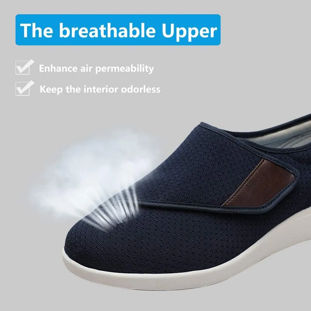 Women's Walking Shoes with Arch Support, Diabetic Shoes Adjustable Closure, Extra Wide Widths Orthopedic Walking Sneakers Diabetic Bunions for Extra Cushioning and Pain Relief