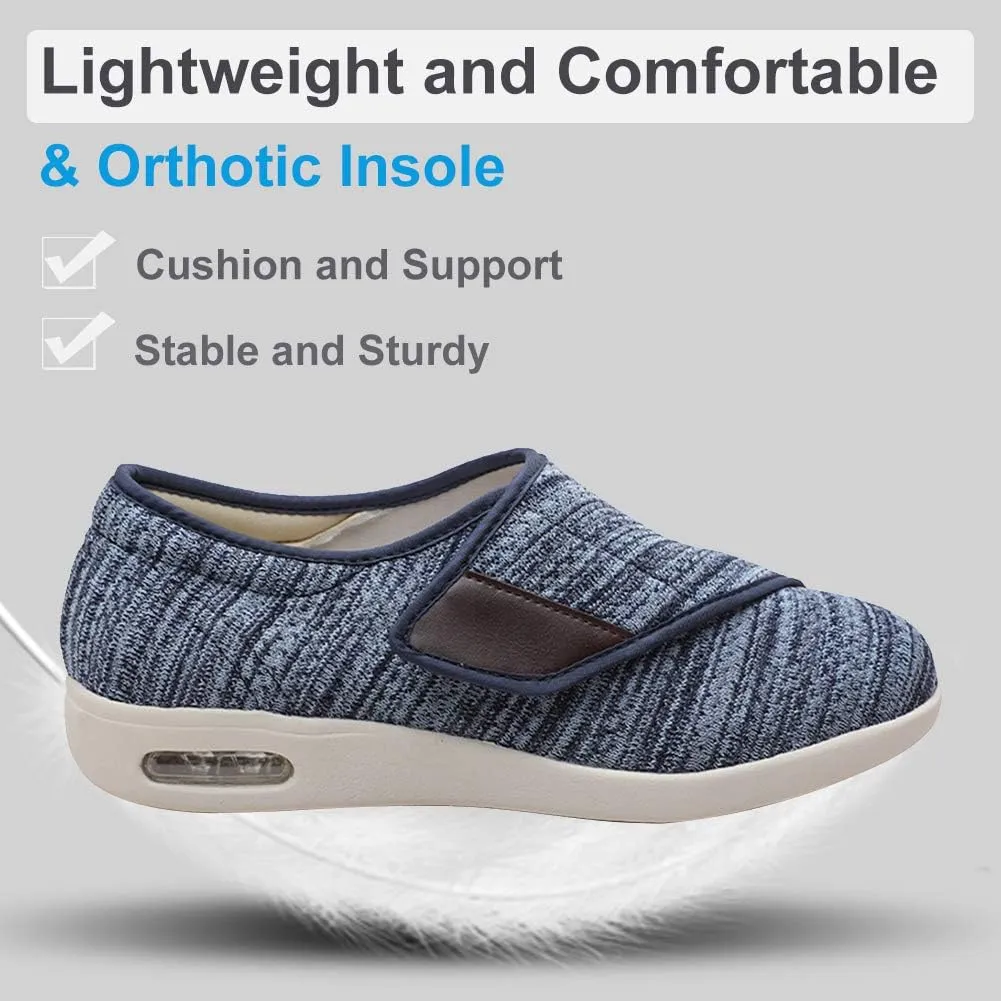 Women's Walking Shoes with Arch Support, Diabetic Shoes Adjustable Closure, Extra Wide Widths Orthopedic Walking Sneakers Diabetic Bunions for Extra Cushioning and Pain Relief