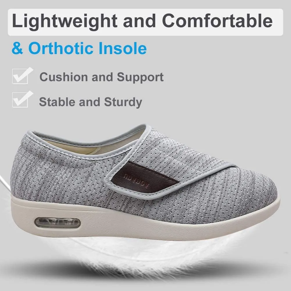 Women's Walking Shoes with Arch Support, Diabetic Shoes Adjustable Closure, Extra Wide Widths Orthopedic Walking Sneakers Diabetic Bunions for Extra Cushioning and Pain Relief