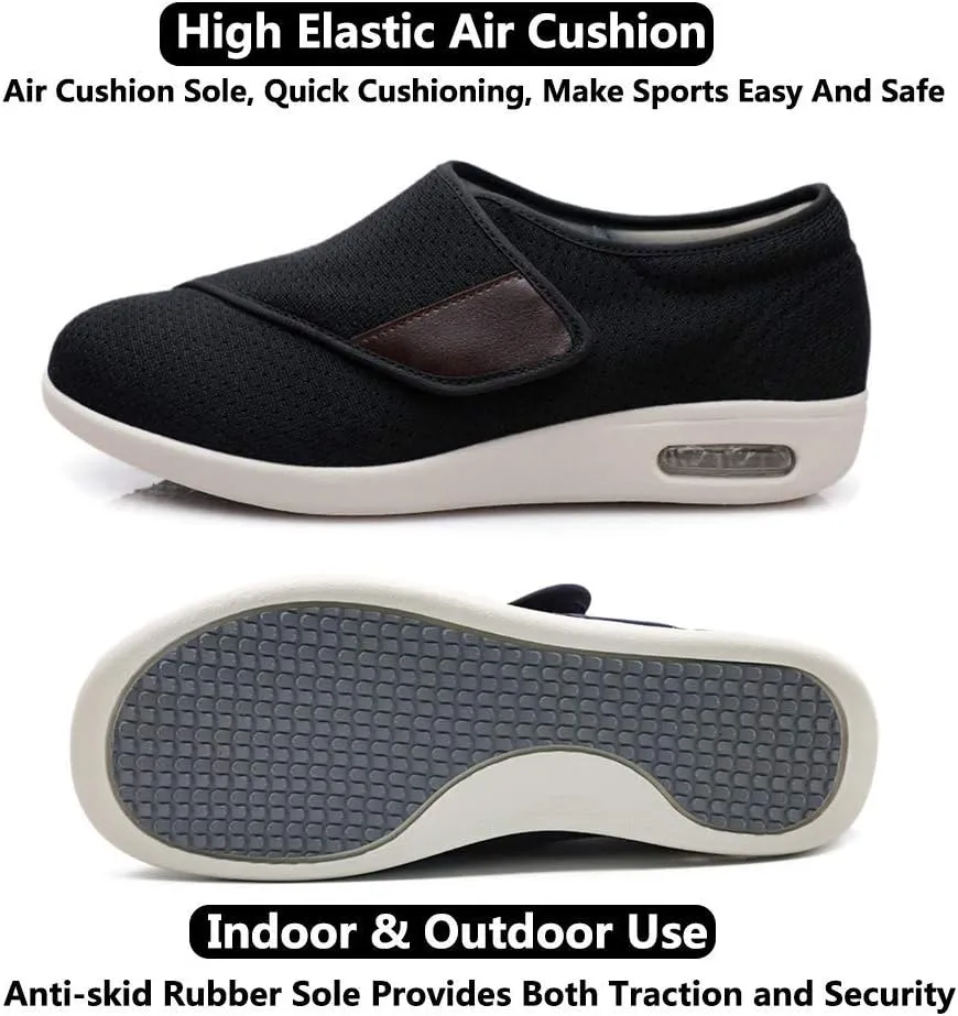 Women's Walking Shoes with Arch Support, Diabetic Shoes Adjustable Closure, Extra Wide Widths Orthopedic Walking Sneakers Diabetic Bunions for Extra Cushioning and Pain Relief