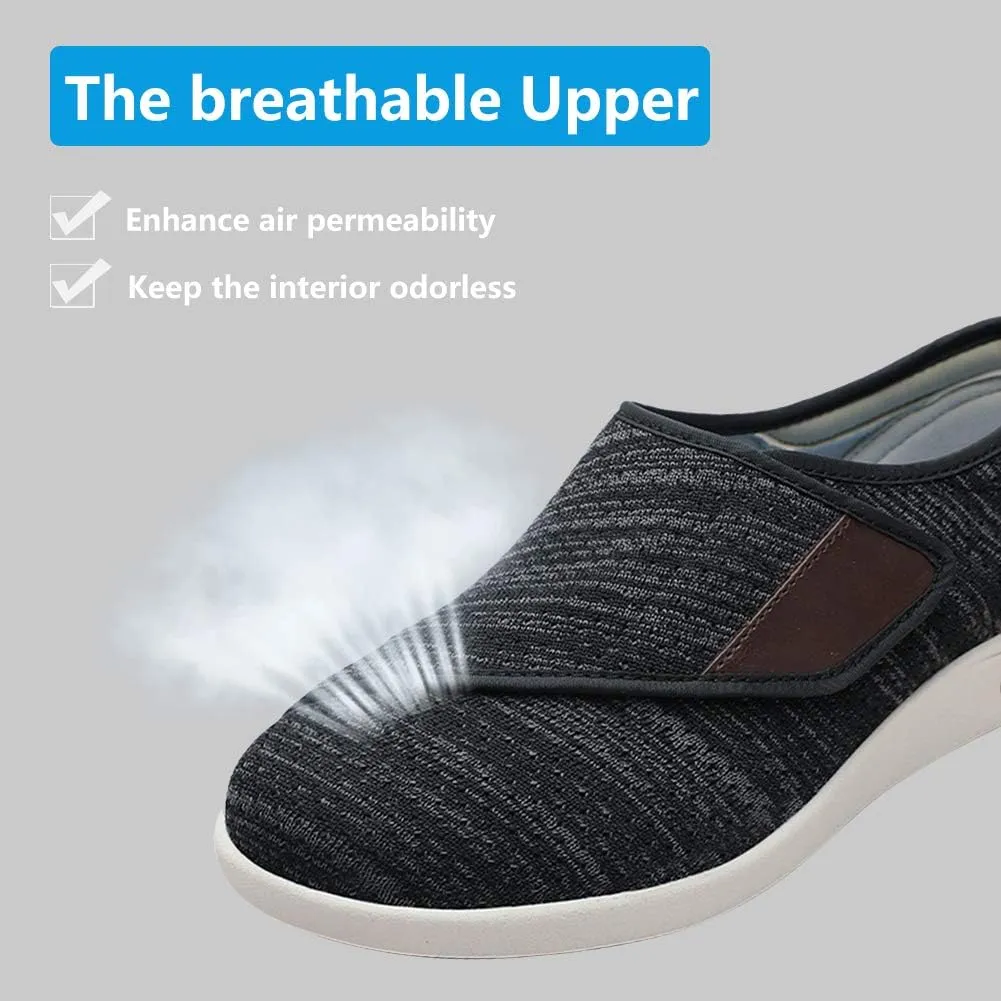 Women's Walking Shoes with Arch Support, Diabetic Shoes Adjustable Closure, Extra Wide Widths Orthopedic Walking Sneakers Diabetic Bunions for Extra Cushioning and Pain Relief
