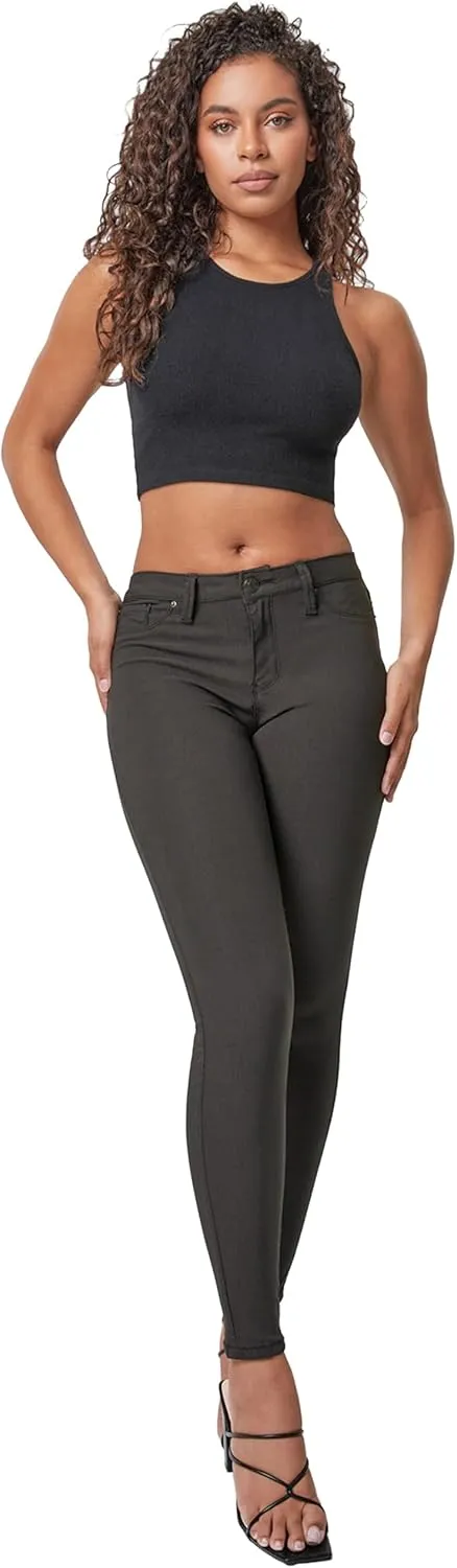 YMI Women's Hyperstretch Midrise Skinny
